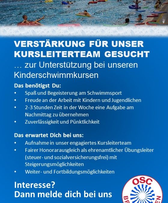 WIR SUCHEN DICH (m/w/d) FÜR UNSER KURSLEITRTEAM